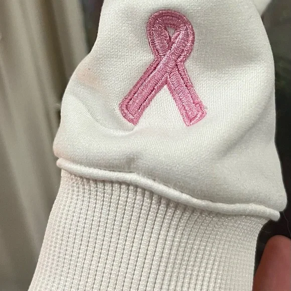 Under Armour Breast Cancer Awareness White Full Zip Hoodie Women’s Small - Picture 2 of 5